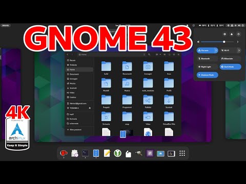 GNOME 43: Arch Linux on 4K display