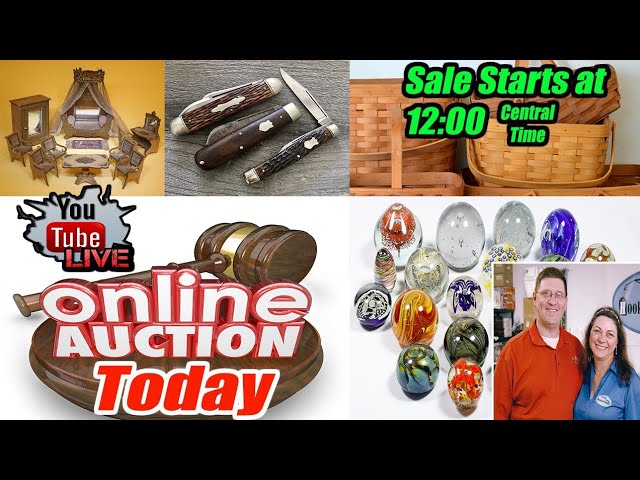 Live 4hr Auction Vintage Doll Furniture, Jewelry, paperweights, Crafts, baskets and more