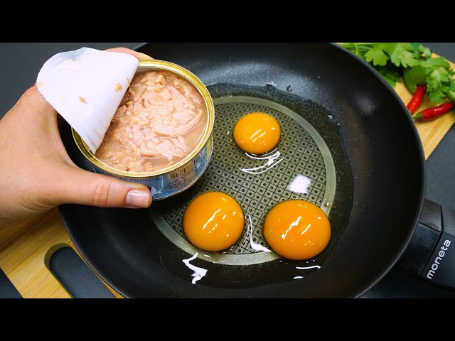 Do you have eggs and canned tuna at home ❓❓ Easy and healthy dinner!