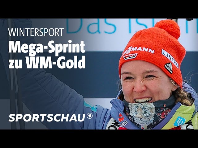 Biathlon-WM in Oberhof: Denise Herrmann-Wick rast zu WM-Titel im Sprint | Sportschau