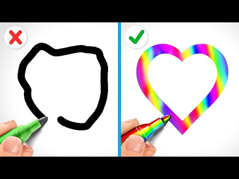 LOTS PAINTING HACKS THAT WILL MAKE YOU LEVEL 100 MASTER | Art Tricks by 123GO! SCHOOL