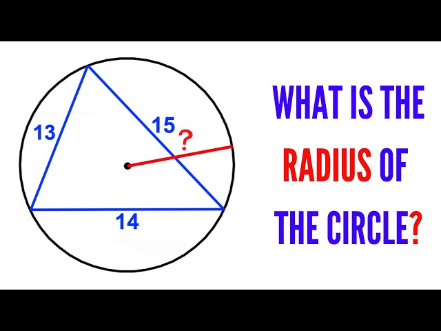 Can you find the Radius of the circle? | (Triangle inscribed in a circle) | #math #maths
