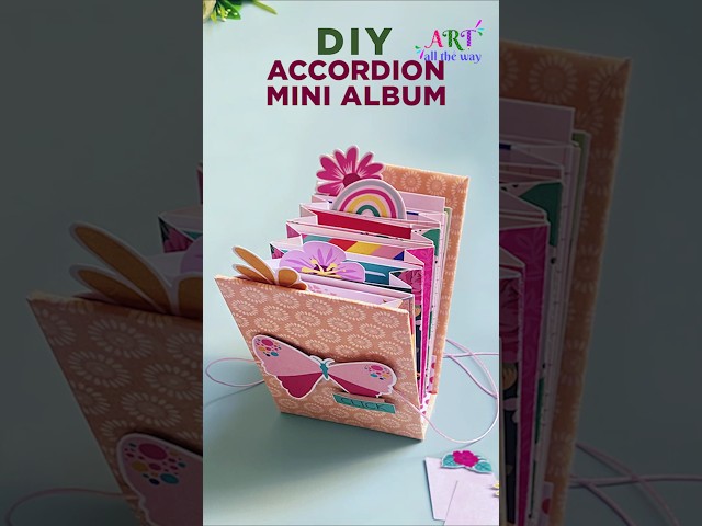 DIY Accordion Mini Album #ventunoart #craft #diy #diycrafts #album #minialbum #accordion #álbum