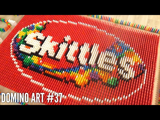SKITTLES LOGO MADE FROM DOMINOES | Domino Art #37