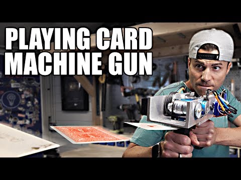 Playing Card Machine Gun- Card Throwing Trick Shots