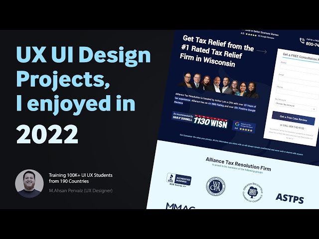 What UX UI Design Projects I loved working on in 2022 - A Recap