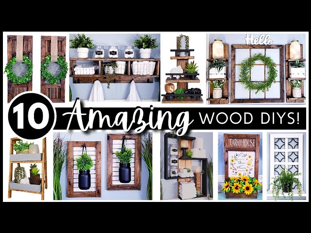 TOP 10 AMAZING WOOD Home Decor DIYs | HIGH END Looks with LOW COST Wood | BEST Easy Wood Projects!
