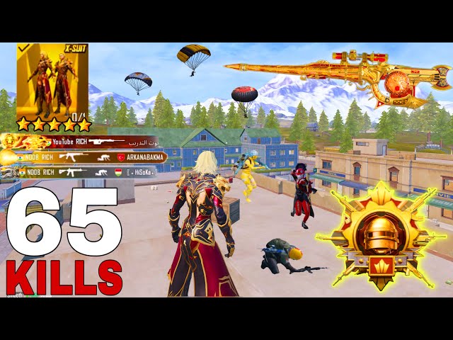 65KILLS!🔥MY BEST LIVIK GAMEPLAY in MODE with Ignis X-Suit😈 Pubg Mobile