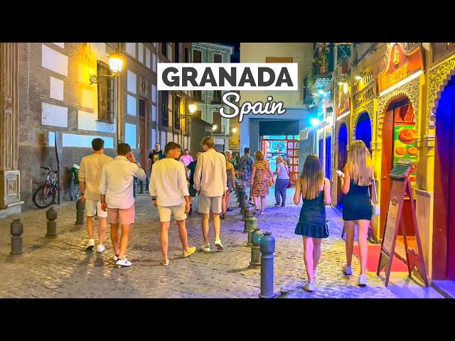 Granada, Spain 🇪🇸 - July 2023 4K-HDR Walking Tour (▶90min)