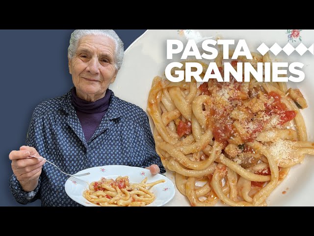 Enjoy 87yr old Ida's hand rolled macaroni with porcini mushrooms! | Pasta Grannies