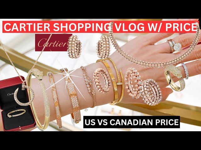 CARTIER SHOPPING VLOG WITH PRICE | Cartier paved love bracelet, paved panthere de cartier, clash etc