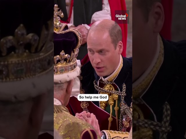 King Charles coronation: Prince William pledges to be 'liege man of life and limb' for father