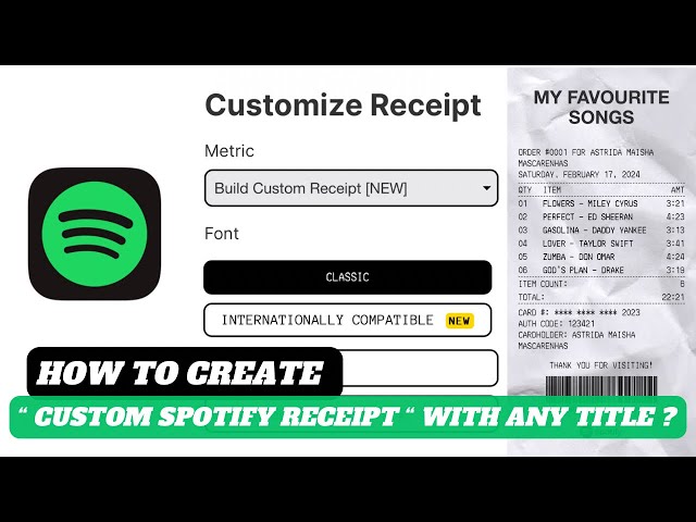 How to create custom receipt on Spotify | custom  Spotify Receiptify | spotify trend tutorial