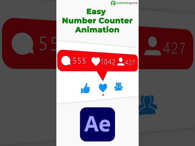 Animated Number Counter in After Effects #shorts #aftereffects