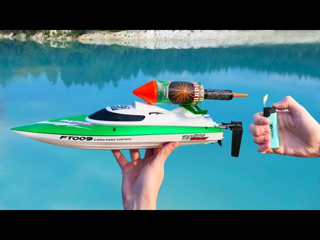 Experiment: Toy RC Boat vs Rocket Boost