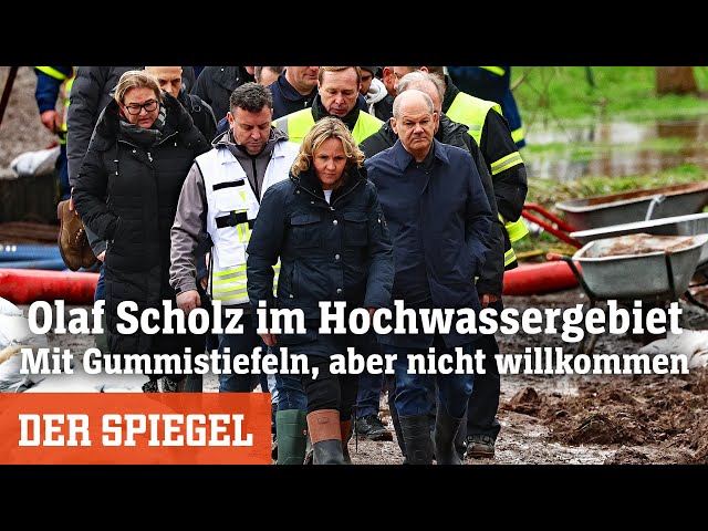 Hochwasser: Olaf Scholz bei Besuch in Sachsen-Anhalt bepöbelt | DER SPIEGEL