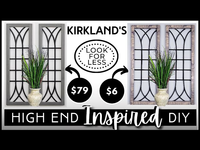 *NEW* HIGH END INSPIRED Wall Decor | KIRKLAND'S Wood & Iron Shutter Window Dupe | Look For Less!