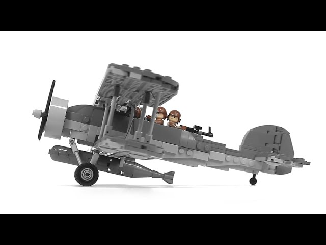 Building a Lego Swordfish Plane - From The Bismarck Stop motion