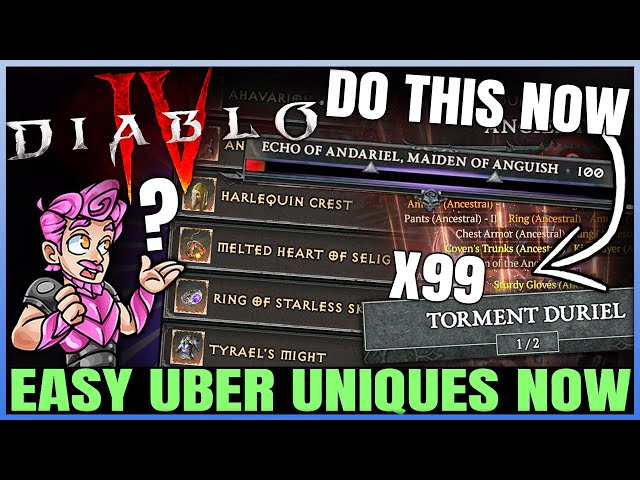 Diablo 4 - Don't Miss THIS - Everyone Can Get Uber Uniques in Season 4 - New Uber Boss Guide & More!