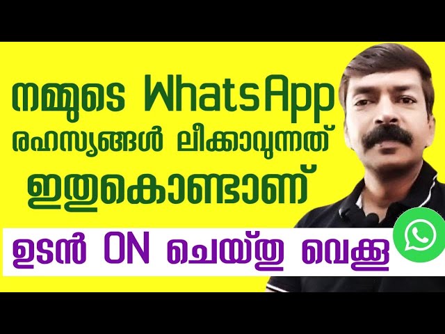 ഉടൻ വാട്സാപ്പിൽ ചെയ്തു വെക്കേണ്ട സെറ്റിംഗ്സുകൾ | WhatsApp most important security settings Malayalam
