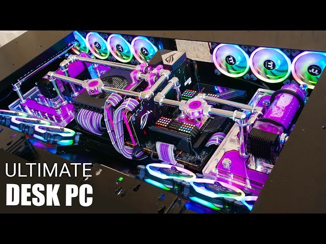 $13000 ULTIMATE Custom Water Cooled Desk Gaming PC Build - Time Lapse - 2080 ti  i9 9980XE