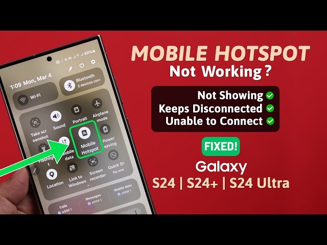 Galaxy S24 Ultra/Plus: Mobile Hotspot Not Visible to Other Device? - Fixed Samsung Hotspot!