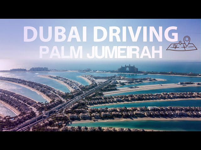DUBAI DRIVING. MORNING TRIP FROM DUBAI MARINA TO PALM JUMEIRAH. VACATION IN DUBAI