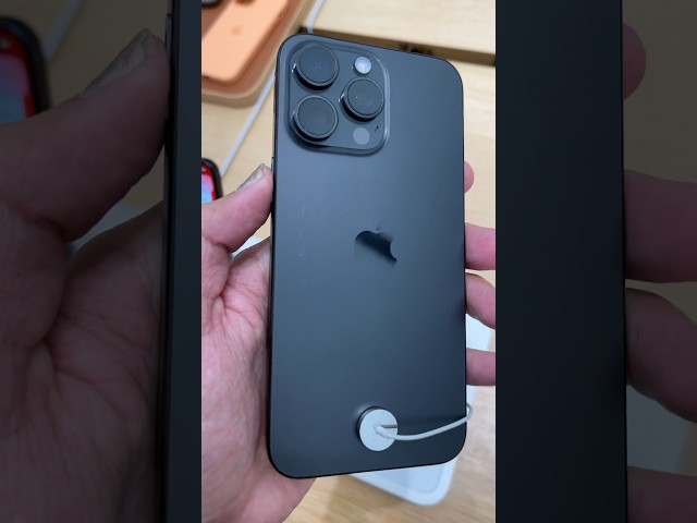The new BLACK titanium iPhone 15 Pro Max after one day… 🥺