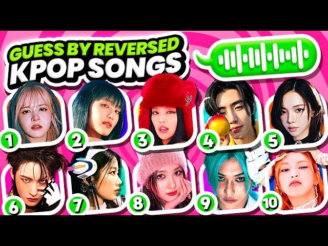 GUESS THE KPOP GROUP BY THE REVERSED SONG 🎧⏪ [MULTIPLE CHOICE] | QUIZ KPOP GAMES 2024