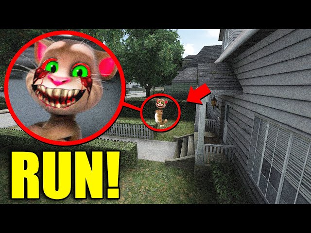 If You See Creepy TALKING TOM Outside Your House, RUN AWAY FAST!!