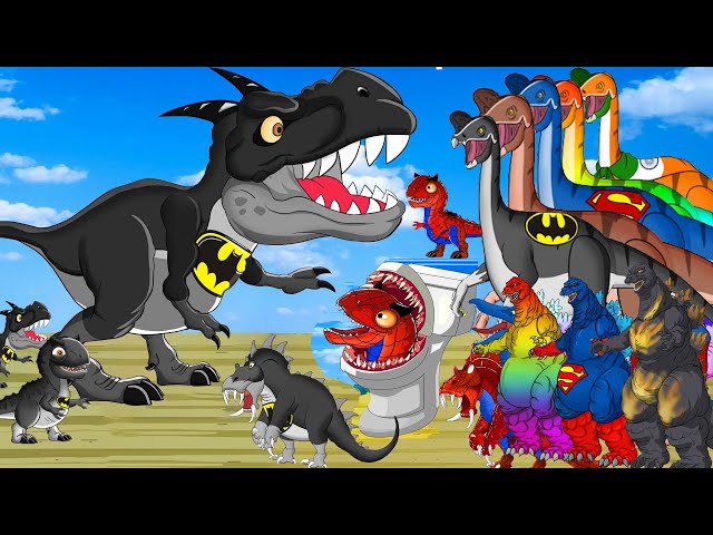 Godzilla Tyrannosaurus & Saurus Rex VS. Skibidi toilet Compilation: Indominus & Jurassic Animation!