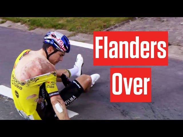 Wout Van Aert Tour Of Flanders Bid Ends With Dwars Door Vlaanderen Crash
