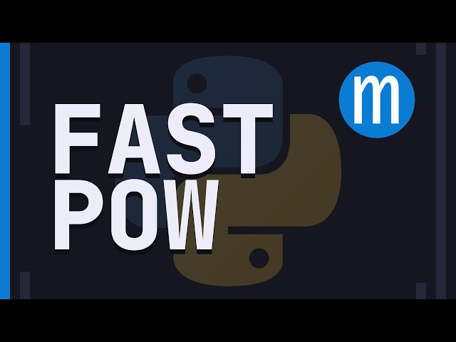 Fast pow! A general recursive power algorithm for more than just numbers.