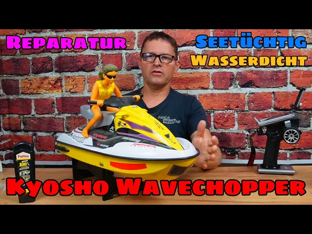 Kellerfund Kyosho Wavechopper wird repariert - Carson Dragster SRT Servo wasserdicht + Pattex