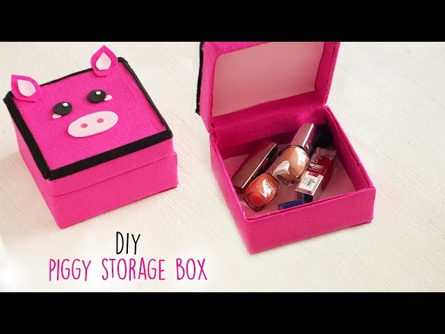 DIY Piggy Storage Box | Desk Decor | Recycling Craft