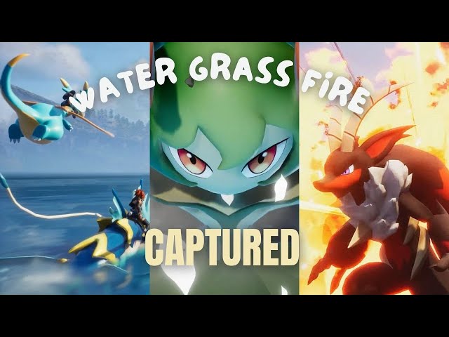 CAPTURED DRAGON GRASS WATER AND FIRE TYPE POKEMON IN PALWORLD