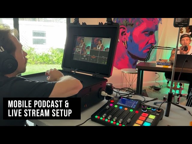 Mobile Podcast Setup | Live Box, Blackmagic Atem Mini Rodecaster Pro II
