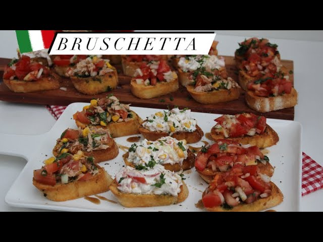Bruschetta mit Tomate&Basilikum, Thunfisch | İtalienische Vorspeise