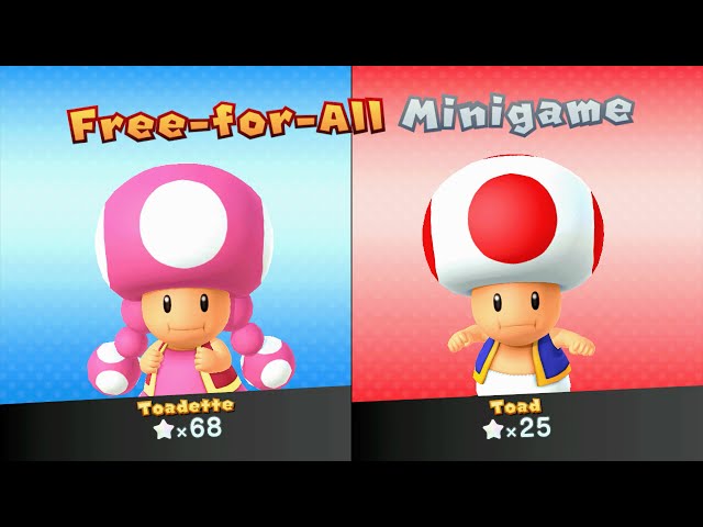 Mario Party 10 Duel - Toadette vs Toad - Mushroom Park
