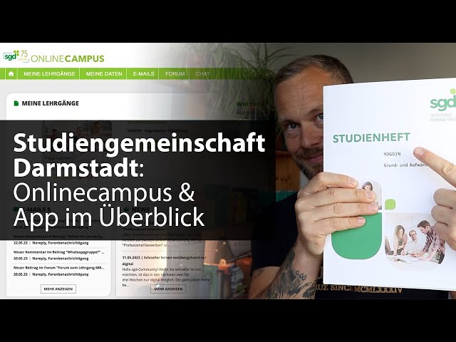 Fernstudium sgd: Ich zeige euch den Onlinecampus der Studiengemeinschaft Darmstadt