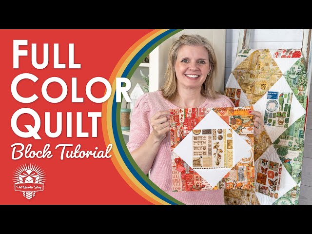 Quilt with ALL the COLORS! Full Color Quilt 🌈 Free Pattern for Color Lovers 🎨 Fat Quarter Shop