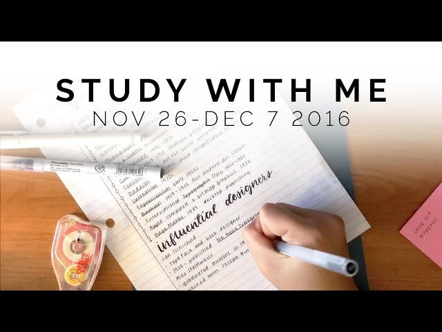 november 26 - december 7 🍁 study with me