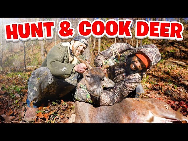 Extreme Hunt & Cook GIANT Whitetail Deer In The South!