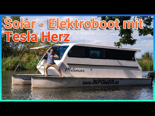 Solar-Elektroboot mit Tesla Herz - RiPower Speedkat