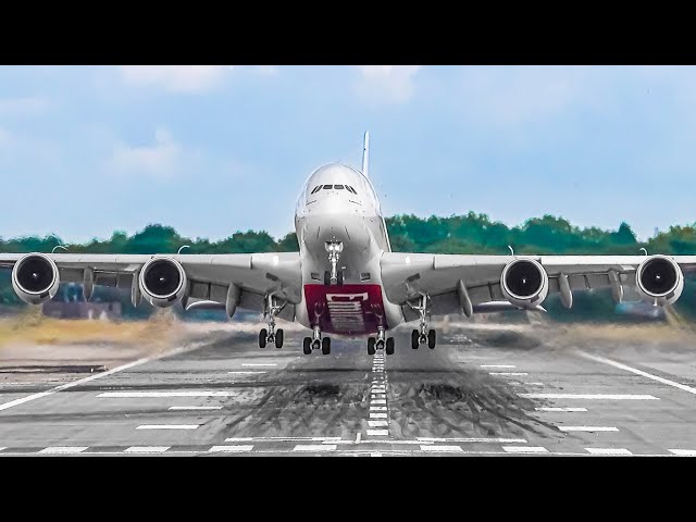 POWERFUL HEAVY TAKEOFFS and LANDINGS | London Gatwick Airport Plane Spotting [LGW/EGKK]