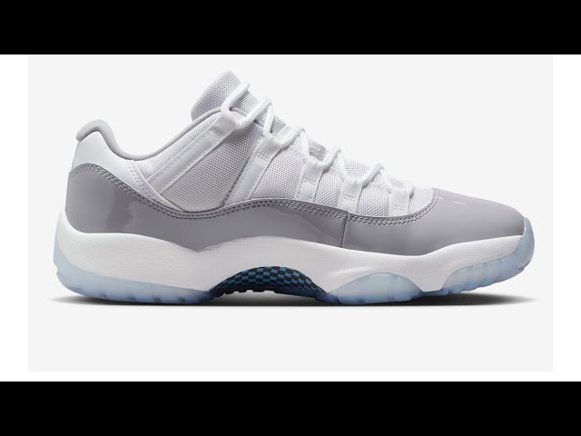 Photos of the Air Jordan 11 Low “Cement Grey” Sneakers Colorway Retail Price $190 Sneakerhead News