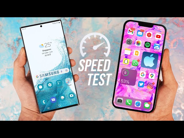 Samsung Galaxy S22 Ultra vs iPhone 13 Pro Max - Speed Test!