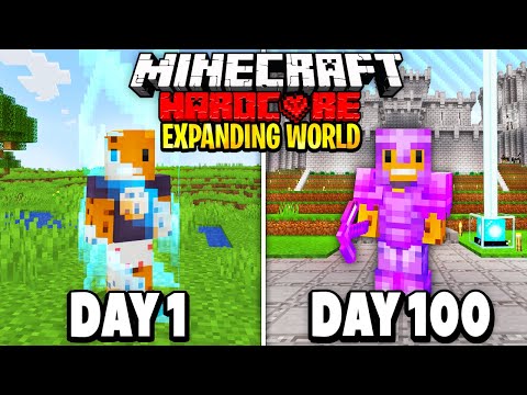 I Survived 100 Days in a 1x1 BORDER in Hardcore Minecraft... Here's What Happened