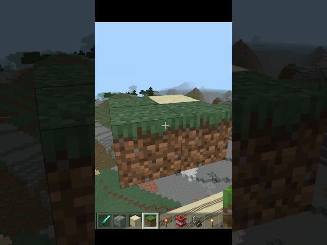 Minecraft Shorts - How to Place a Block in Mid Air