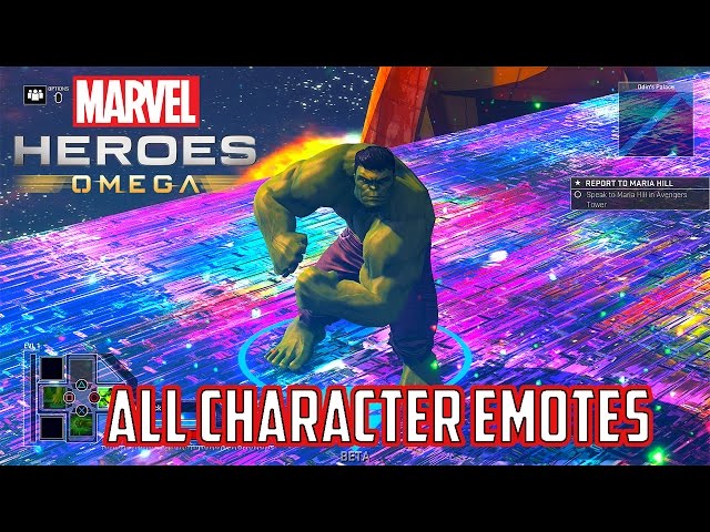 Marvel Heroes Omega All Character Emotes (Playstation 4 Pro)
